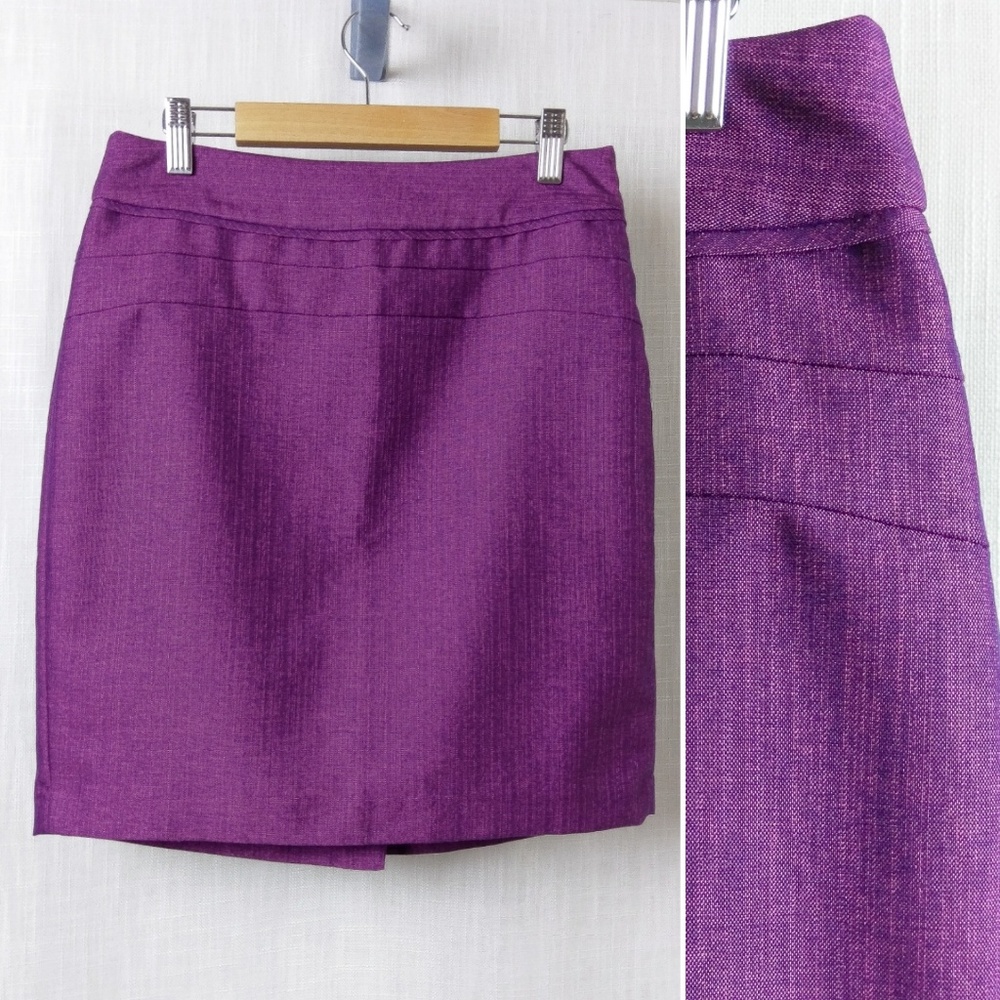 The Limited Purple Heathered Pencil Skirt, Lined